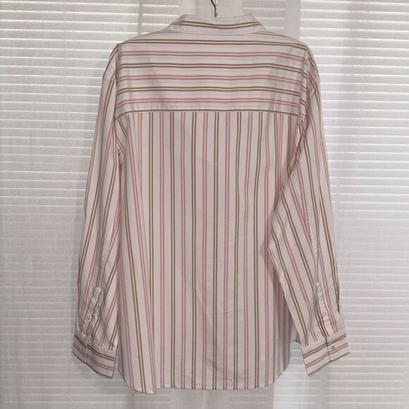 Vineyard Vines XS-XL White Pink Stripes Oversized Poplin Button Down Shirt - Picture 8 of 16